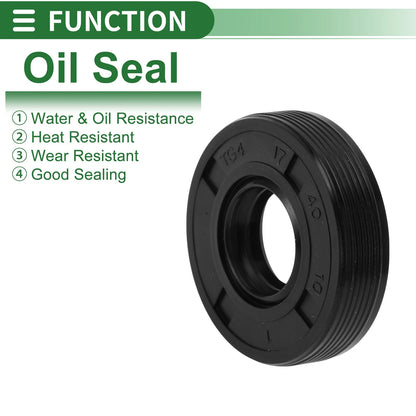 Oil Seal 17x40x10mm Seal Ring Rotary Shaft NBR Rubber Black for Make Model