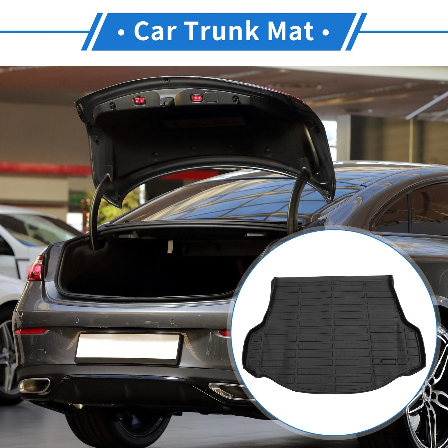 Cargo Liner Rear Trunk Mat for Toyota RAV4 (2013-2018) Long Stripe Pattern