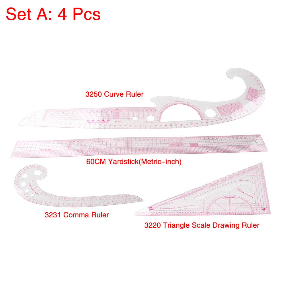 Soft French Curve Ruler Kit for Dressmaking & Patchwork Template
