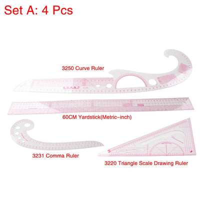 Soft French Curve Ruler Kit for Dressmaking & Patchwork Template