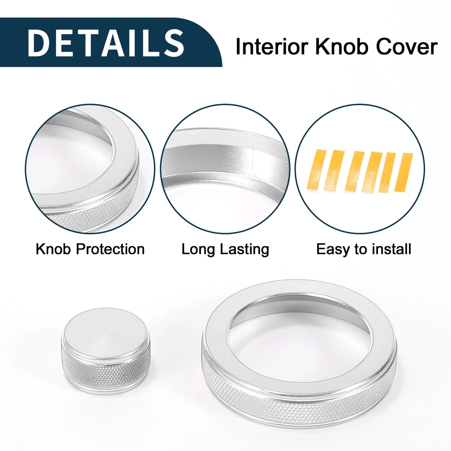 Media Knob Covers for Land Rover Range Rover Evoque (2012-2018) - 4 Pcs