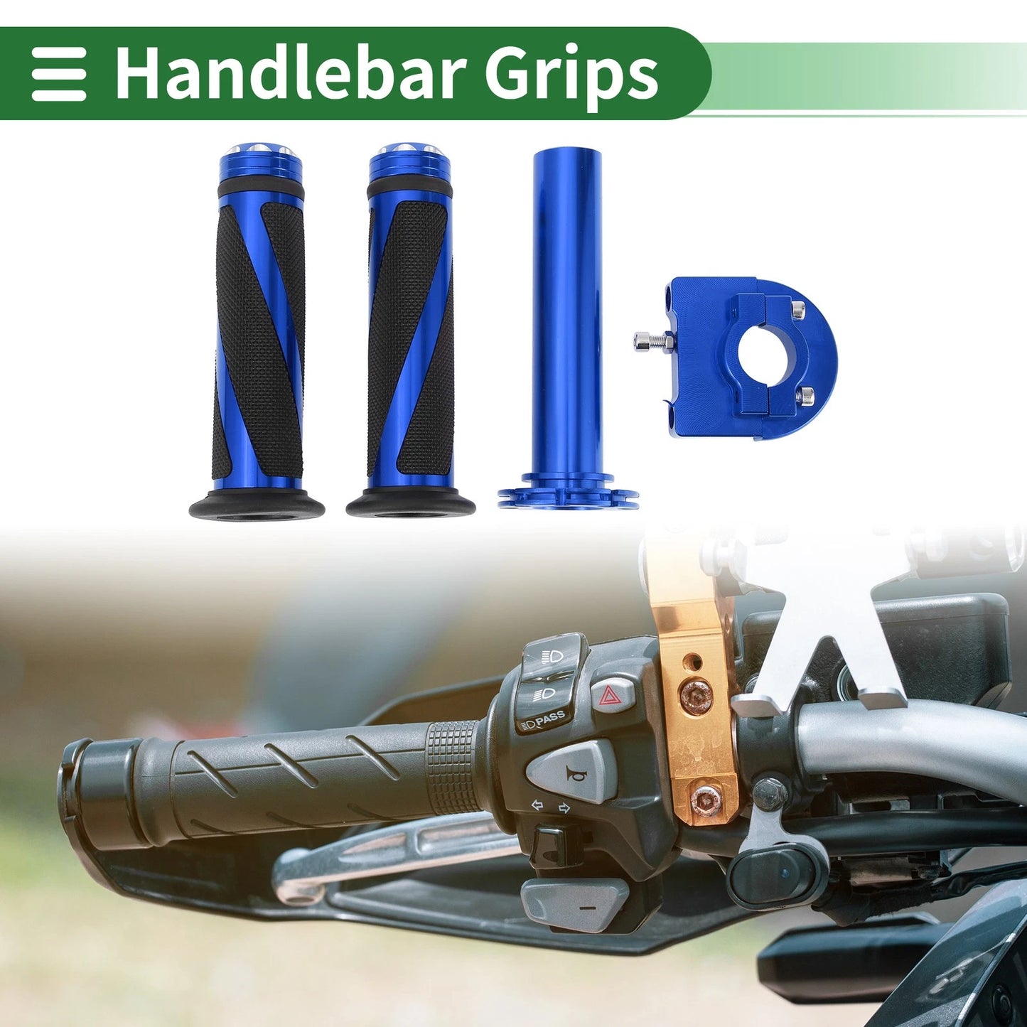 Motorcycle Hand Grips Cover Kit for Diamond Twill Pattern