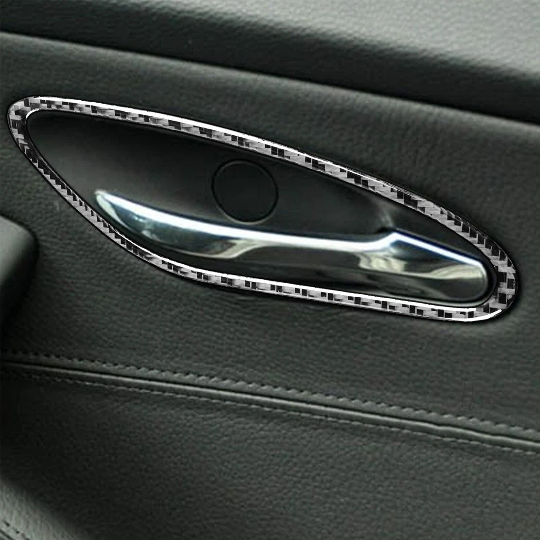 Carbon Fiber Front Door Handle Cover Trim for BMW 6 Series E63 E64 (2004-2010)