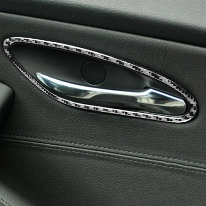 Carbon Fiber Front Door Handle Cover Trim for BMW 6 Series E63 E64 (2004-2010)