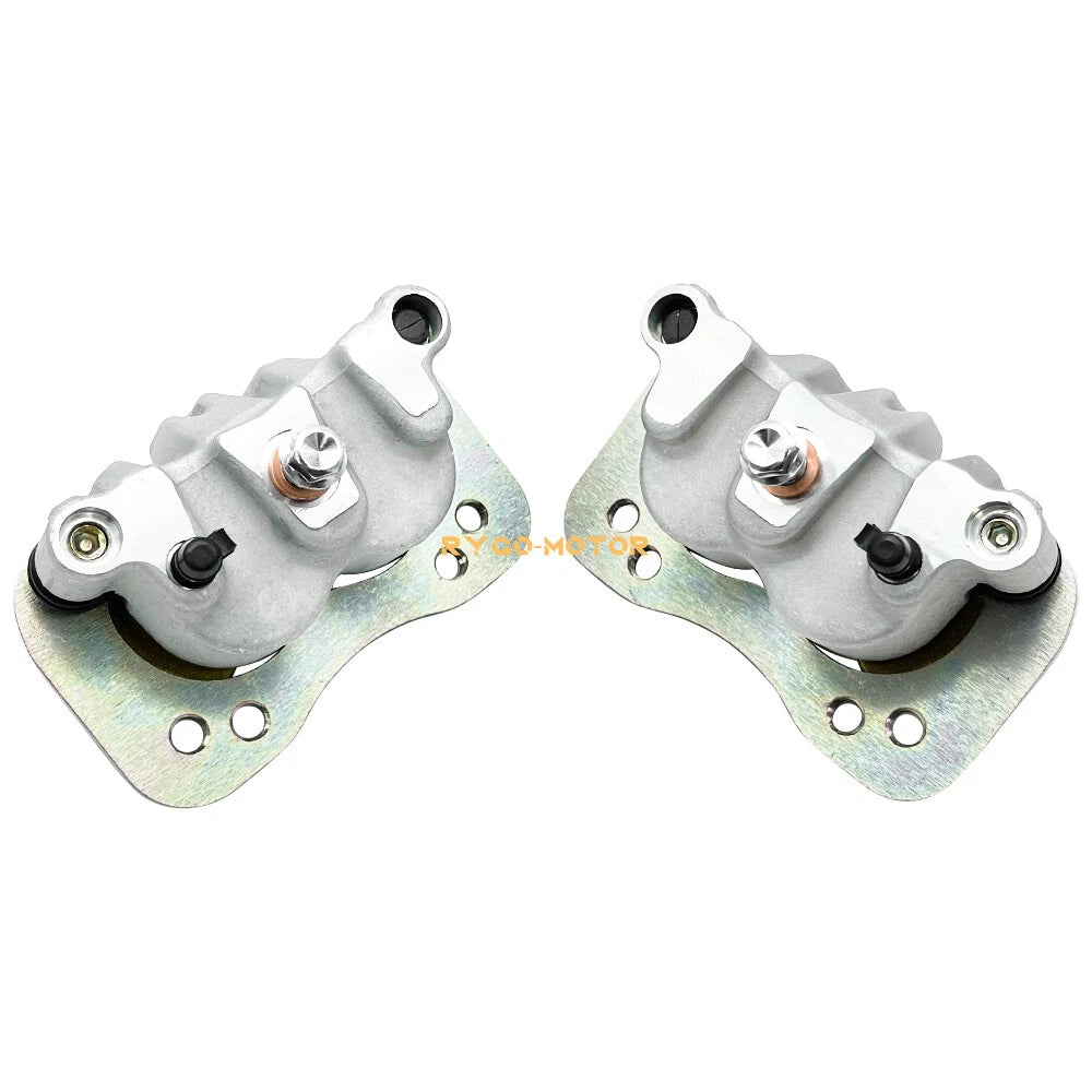 2 x Rear Left/Right Brake Calipers & Pads for Polaris Ranger Crew 800–900–1000 XP