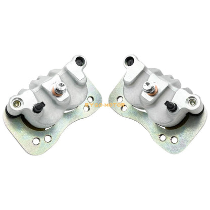 2 x Rear Left/Right Brake Calipers & Pads for Polaris Ranger Crew 800–900–1000 XP