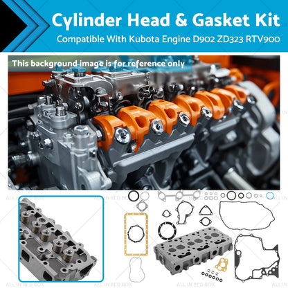 Cylinder Head & Gasket Kit for Kubota D902 ZD323 RTV900