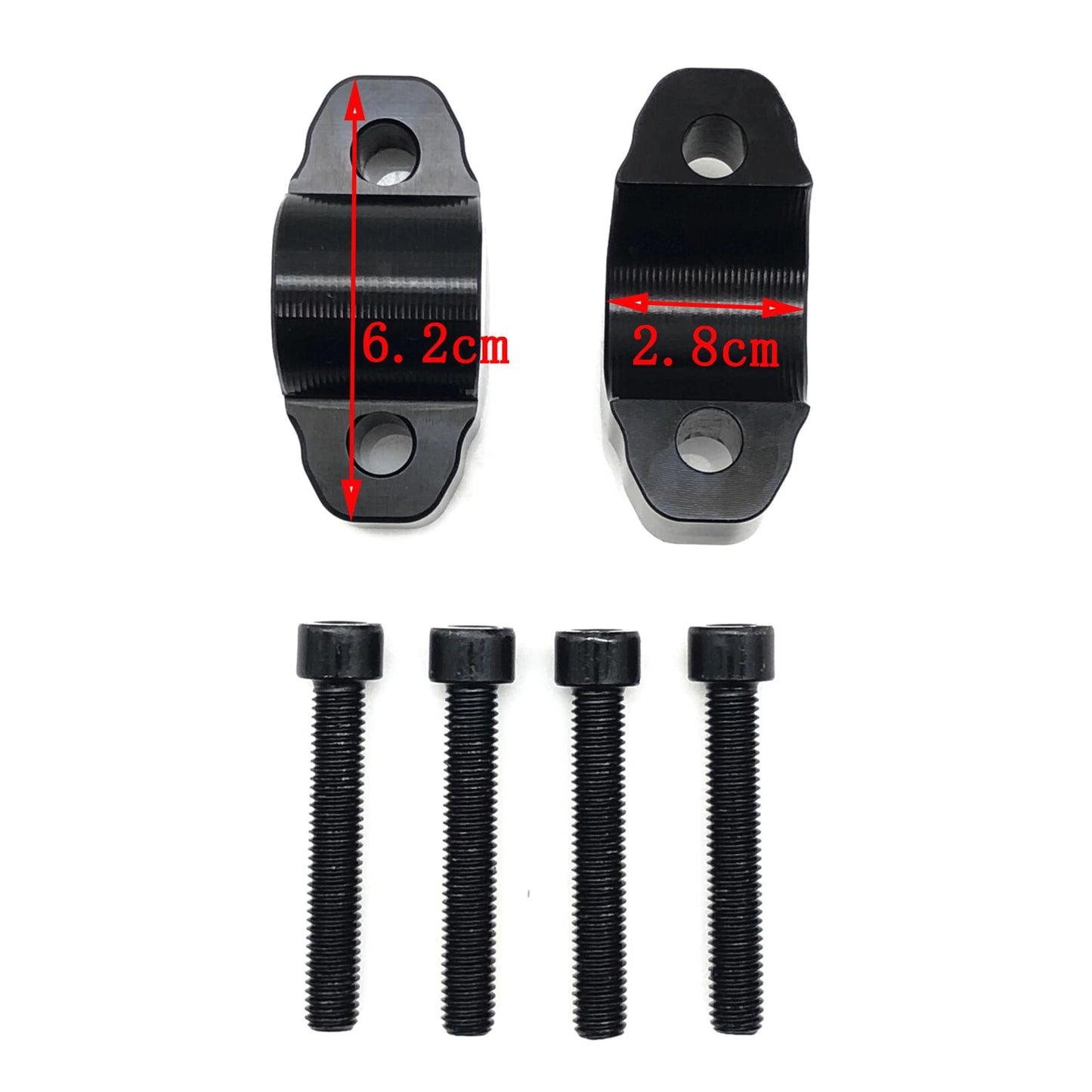 Handle Bar Riser Clamp Adapter Kit for YAMAHA TENERE 700 (2019-2023) Black
