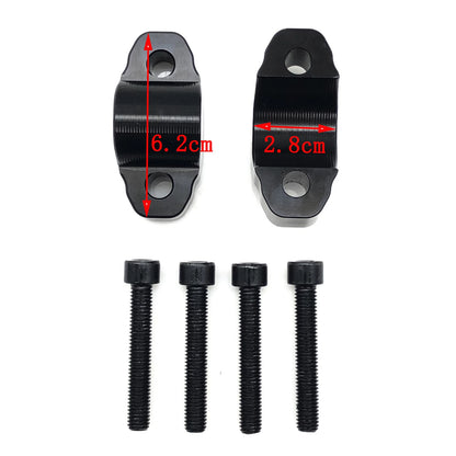 Handle Bar Riser Clamp Adapter Kit for YAMAHA TENERE 700 (2019-2023) Black