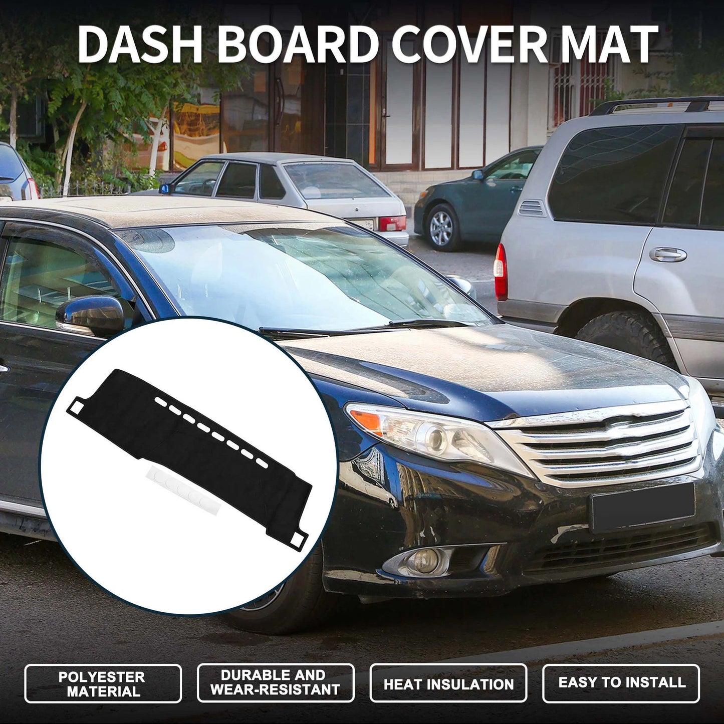 Dashboard Cover Mat for Toyota Aqua 2011-2021 Black Protector Pad