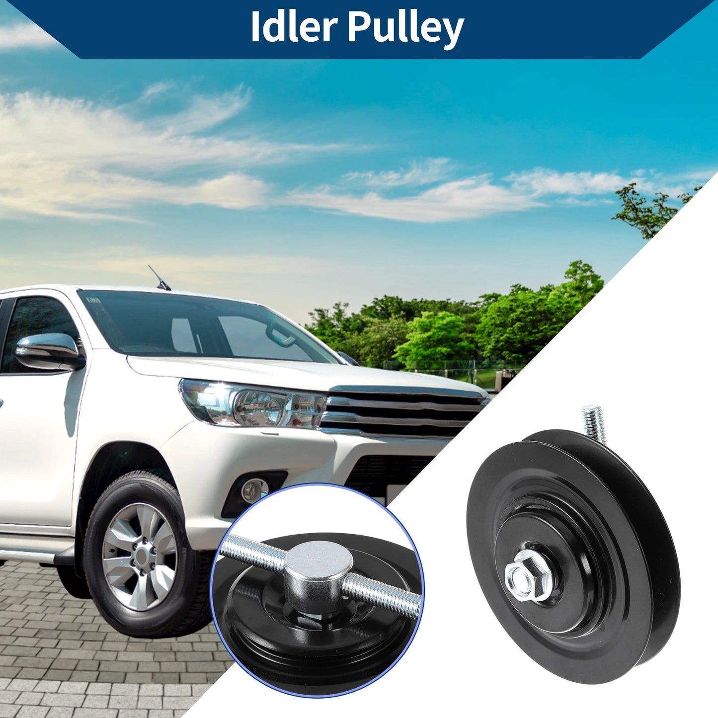 Drive Belt Idler Pulley 1 Pc for Toyota Pickup (1987–1995)