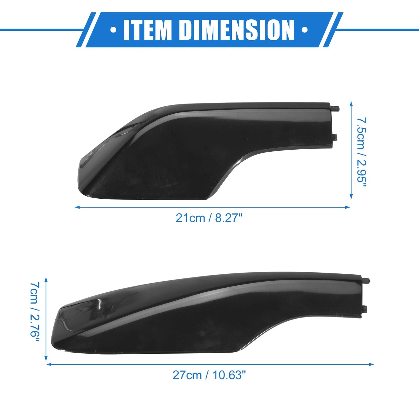 4 x Car Roof Rack Side Rails End Covers for Toyota RAV4 (2001-2005) Black