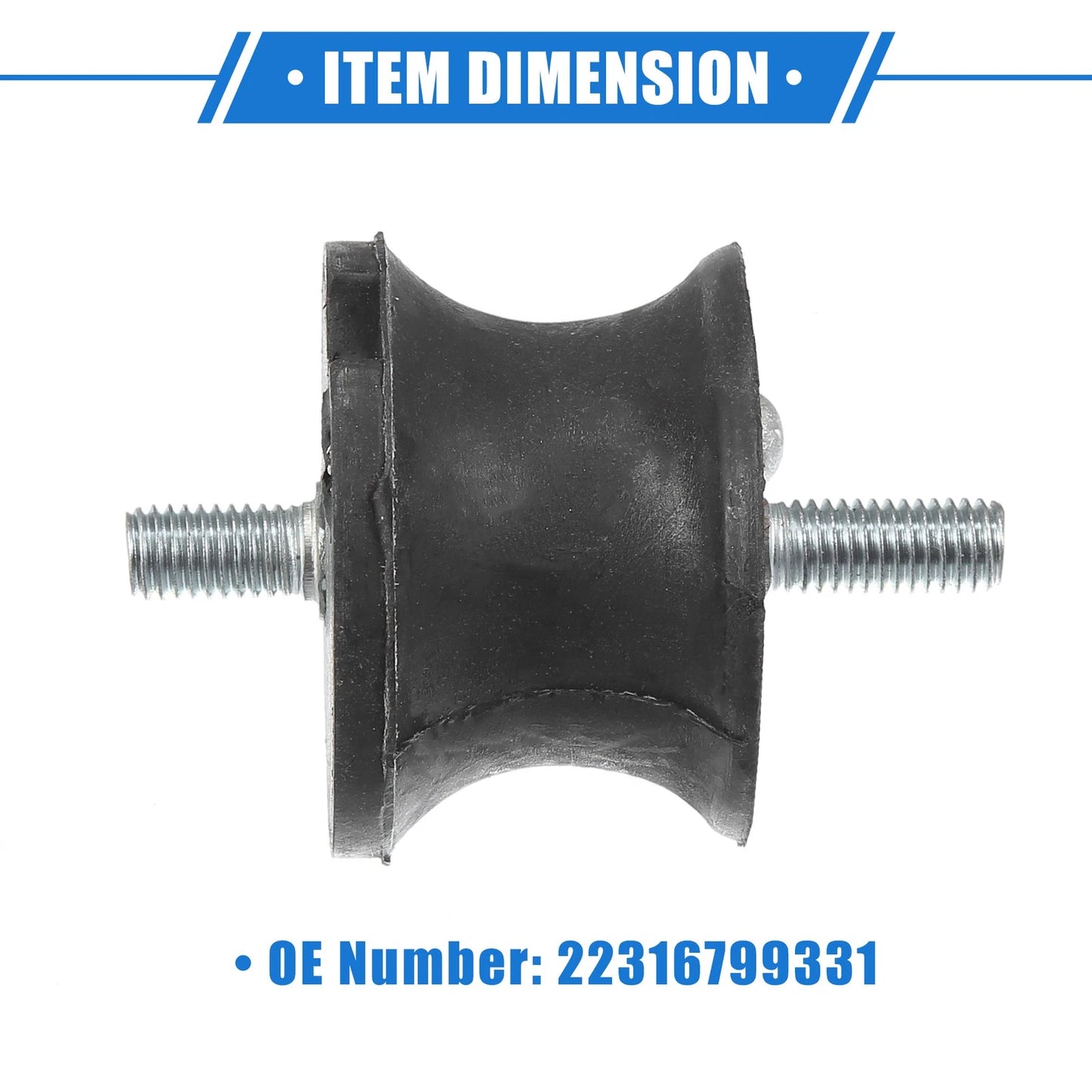 2 x Automatic Transmission Mounts for BMW 325is (1992-1995) Rubber Black