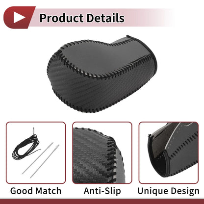 Car Gear Shift Knob Cover for Ford Edge (2011-2014) Black Faux Leather