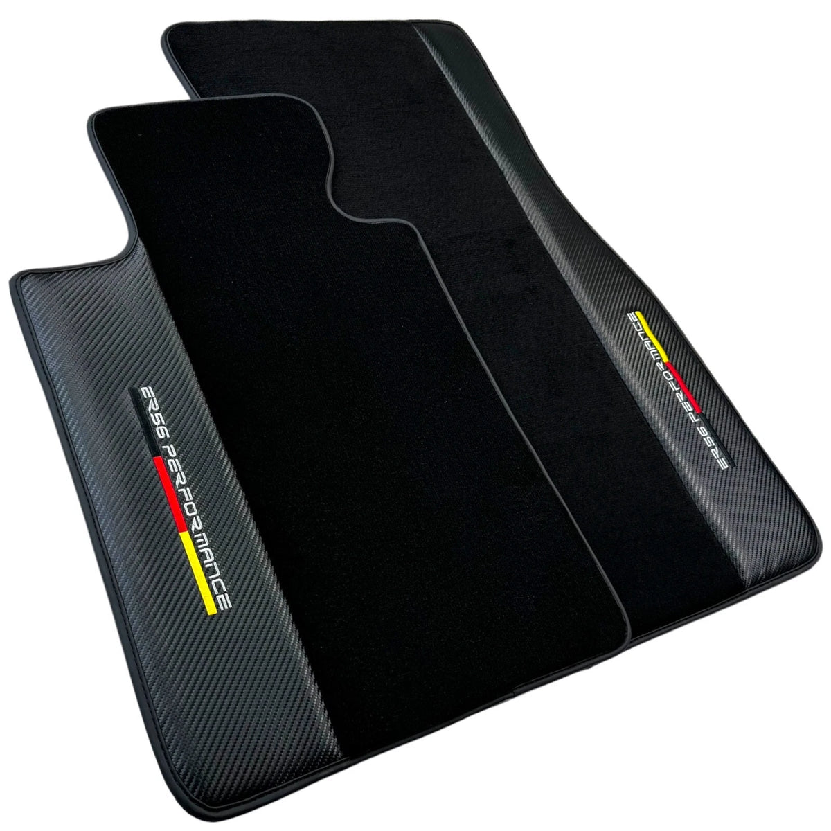 Black Floor Mats for BMW 5 Series E39 Sedan (1996-2003) with Carbon 2 x