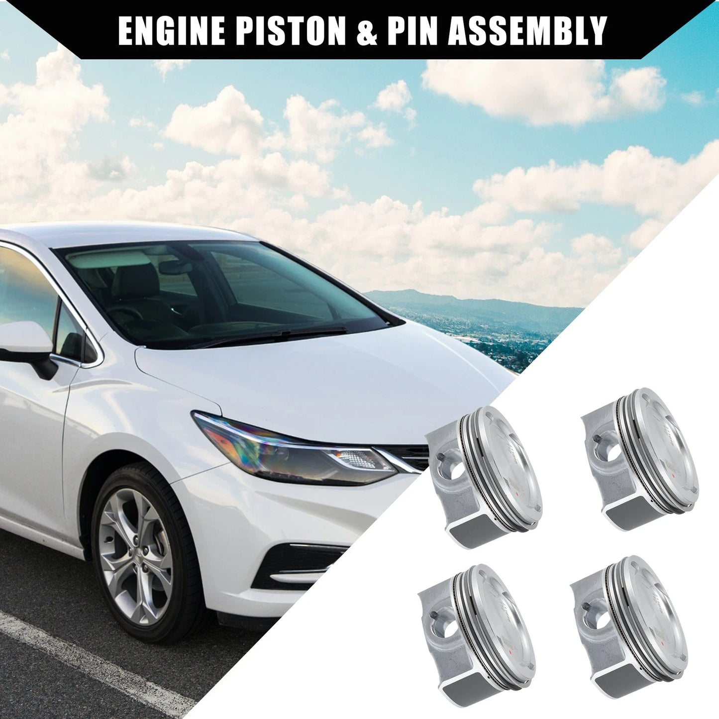 Engine Piston and Pin Snap Ring for Chevrolet Cruze 1.4L L4 (2011-2016)