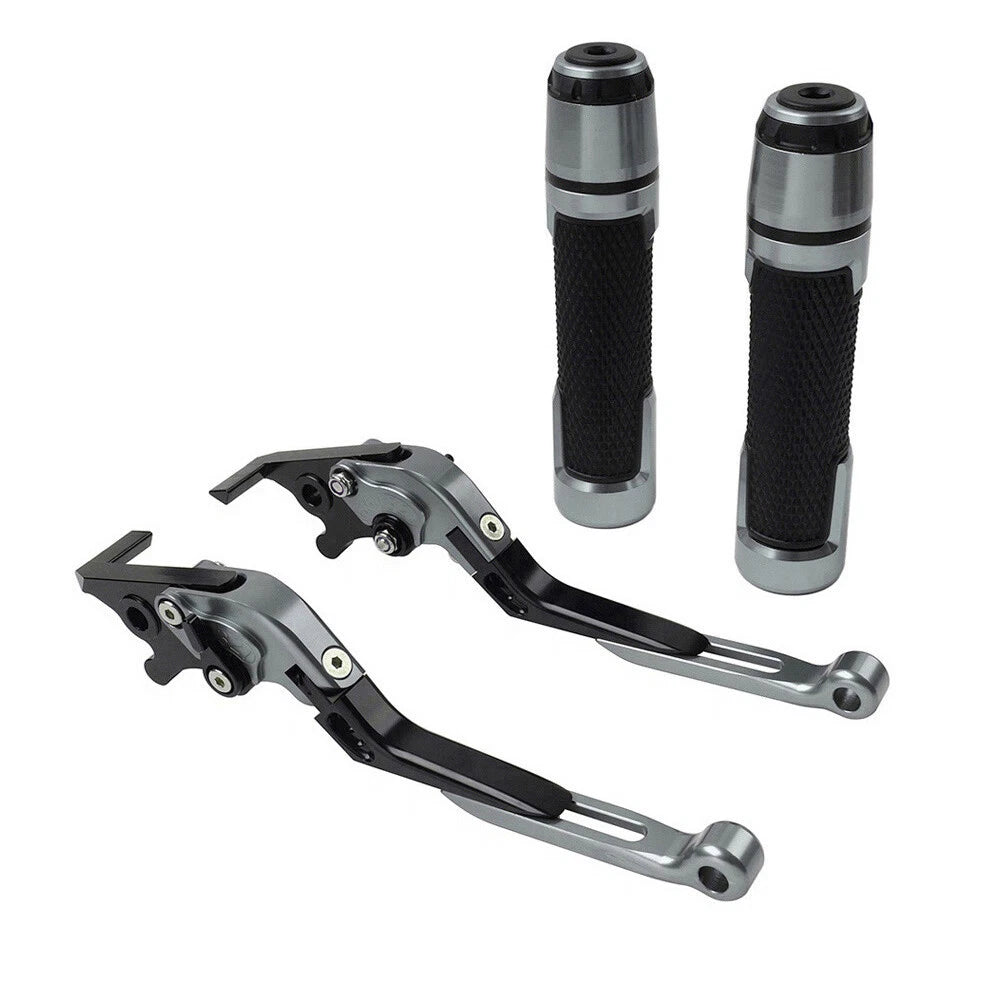 Extendable Brake Clutch Lever Grip Set for Kawasaki Ninja 650R (2006-2011)