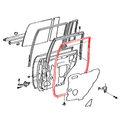 Rear Door Weatherstrip Seal for Toyota Land Cruiser 1990-2006