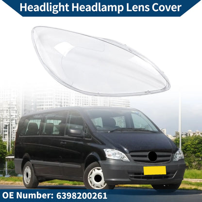 Car Front Right Headlight Lens Cover for Mercedes-Benz Viano (2003-2014)