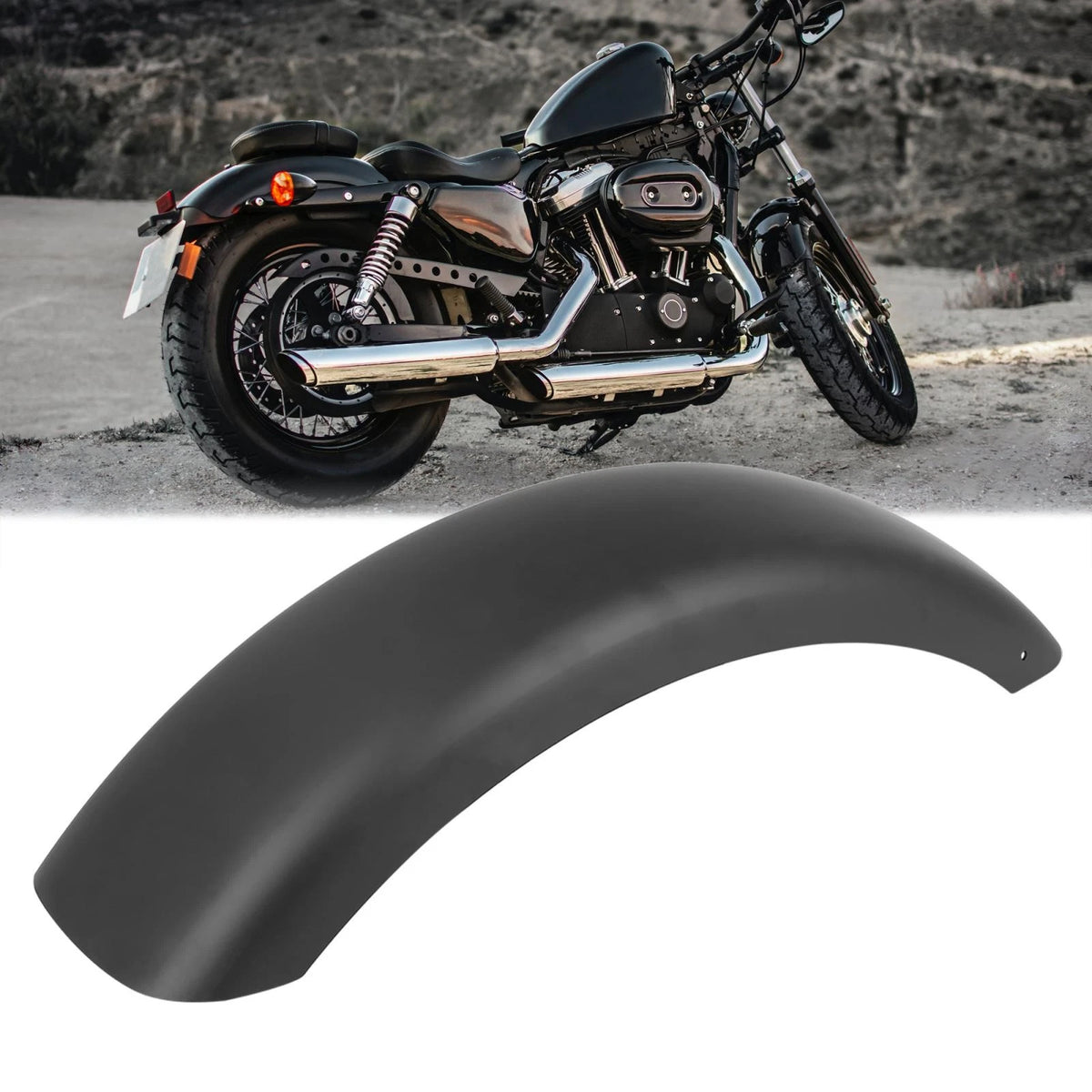 6.1 Inches Custom Black Metal Motorcycle Guard Long Rear Fender for Harley 883
