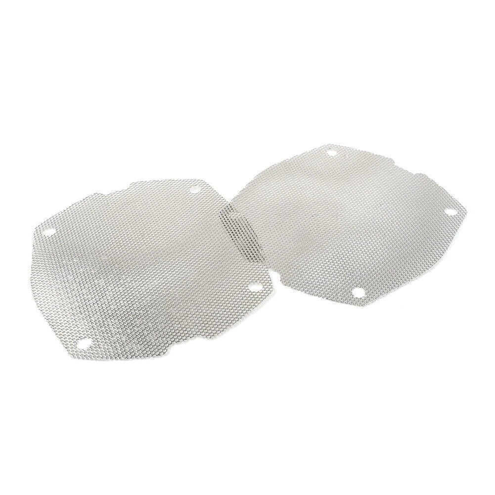 2 x Chrome Front Mesh Speaker Grilles for Harley Dresser FLH/T Electra Glide