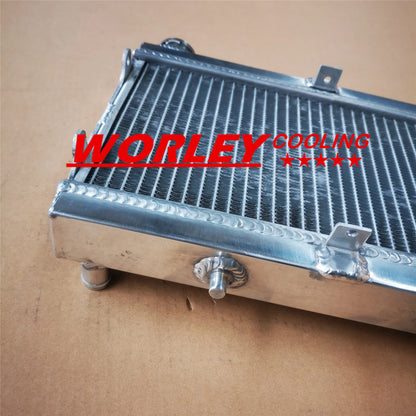 Aluminum Radiator for Honda TRX250 TRX250R (1988-1989) + Hose, Black
