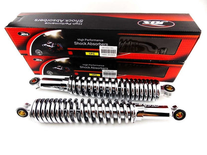 330mm Chrome Rear Shock Absorbers for BSA B25R Goldstar