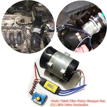 Electric Turbo Charger Boost Air Intake Fan for Car (12V)