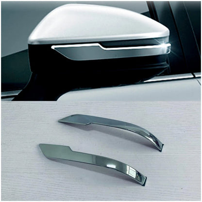 ABS Chrome Rearview Mirror Side Stripe Lid Cover Trim for 2023-2024 Toyota Prius