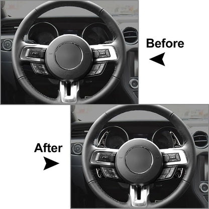 Steering Wheel Paddle Shifter Extensions for Ford Mustang (2015-2021) Carbon Fiber