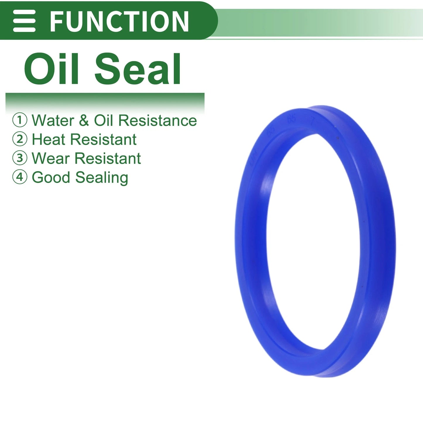 Oil Seal 55x65x7mm TPU Rotary Shaft Seal Blue 5 Pcs