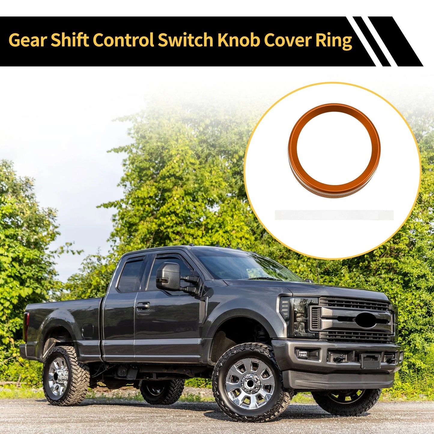 Orange Gear Shift Control Switch Knob Cover Ring for Ford Maverick (2022)