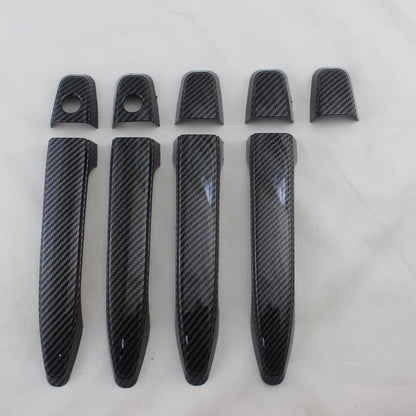 Door Handle Frame ABS Cover Trim for 2005-2015 Toyota Tacoma 9 x Carbon Fiber