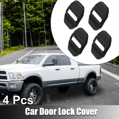 4 x Door Lock Latches Covers Protector Stainless Steel for Dodge