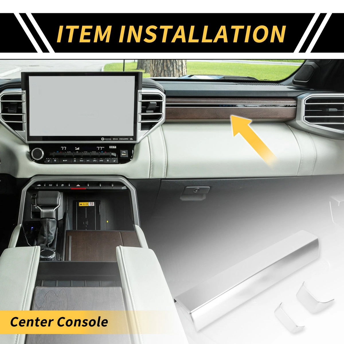 Central Console Instrument Strip Cover for Toyota Tundra (2022-2024)