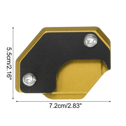 1 Set Aluminum Alloy Kickstand Pad with Wrench Black Yellow for Honda