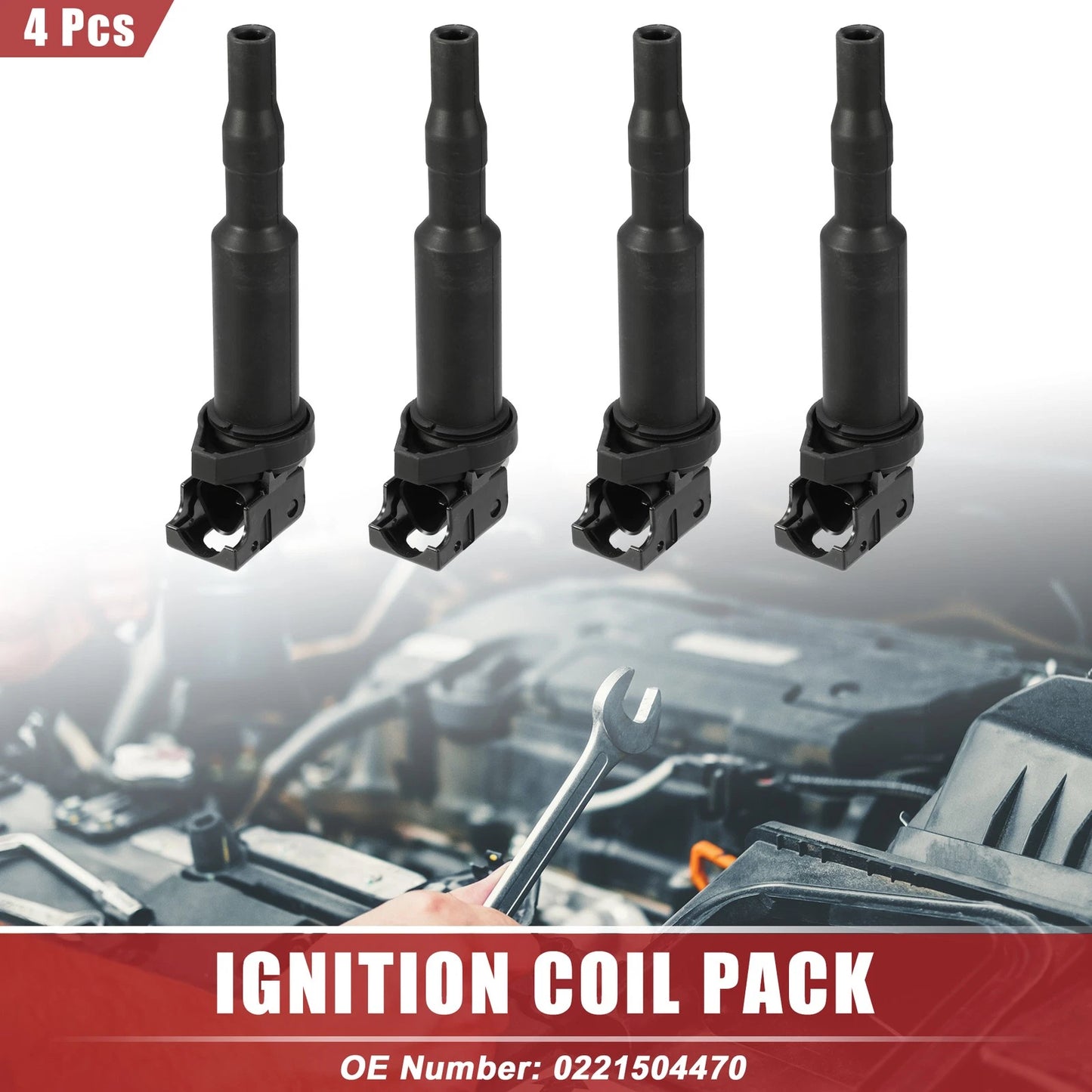 4 x Ignition Coil Pack for BMW 128i (2008-2013) - High-Performance Replacement