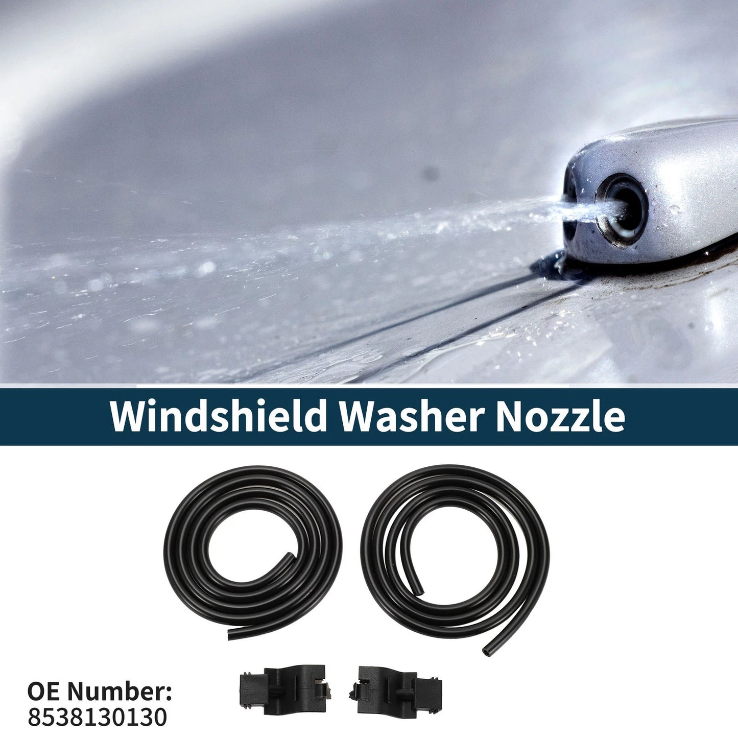 Windshield Washer Nozzle & Fluid Hose for Toyota Camry (2018-2023)