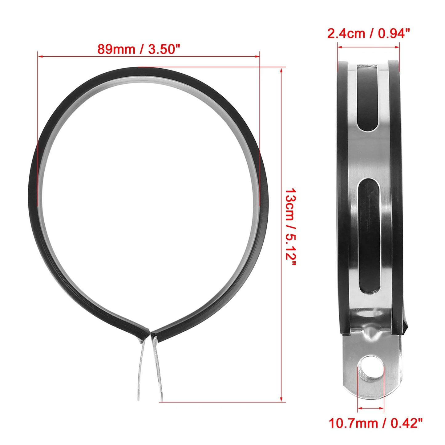 89mm/3.50" Motorcycle Exhaust Down Pipe Clamp Bracket Universal