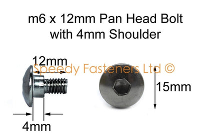 10x carenado tornillos m6 x 12mm + 4mm hombro for Suzuki