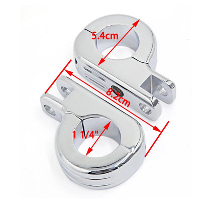 1.25" / P Clamp On / Footpegs Mount for Harley Davidson Chrome Universal