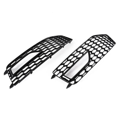 RS4 Style Honeycomb Mesh Fog Light Grille Cover for Audi A4 B8 (2009-2012)