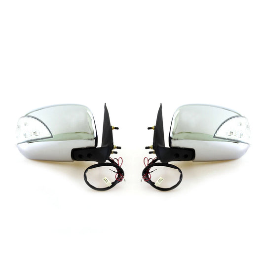 Chrome Electric Folding LED Door Wing Mirrors for Toyota Hilux2004-2015