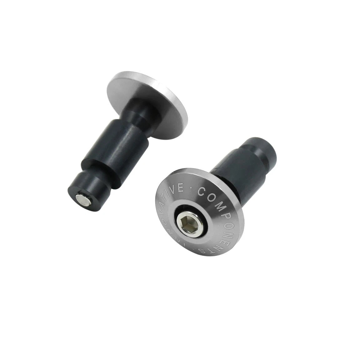 2 x 7/8" Titanium Handlebar Grip Bar End Slider Caps Plugs for Motorcycle