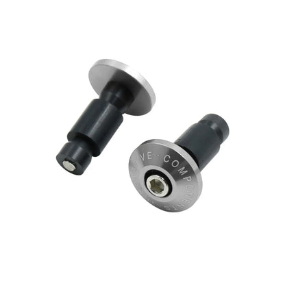 2 x 7/8" Titanium Handlebar Grip Bar End Slider Caps Plugs for Motorcycle