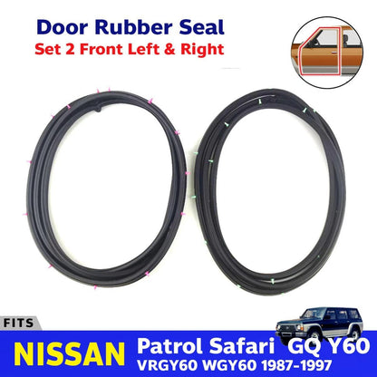 Door Rubber Weatherstrip Front L+R Fits Nissan Patrol Safari Y60 GQ 1987-97 D05