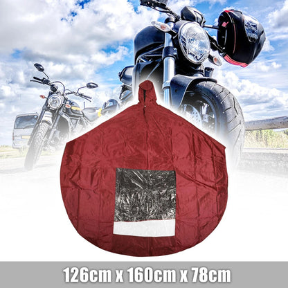 Rain Cover Waterproof Raincoat Protector Red 30" Width for Motorcycle Scooter