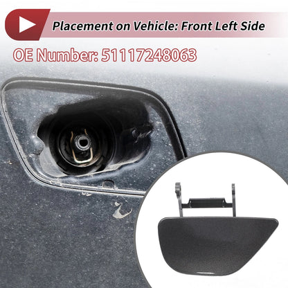 Front Left Washer Nozzle Cover Cap for BMW 535i GT (2010-2017) Gray
