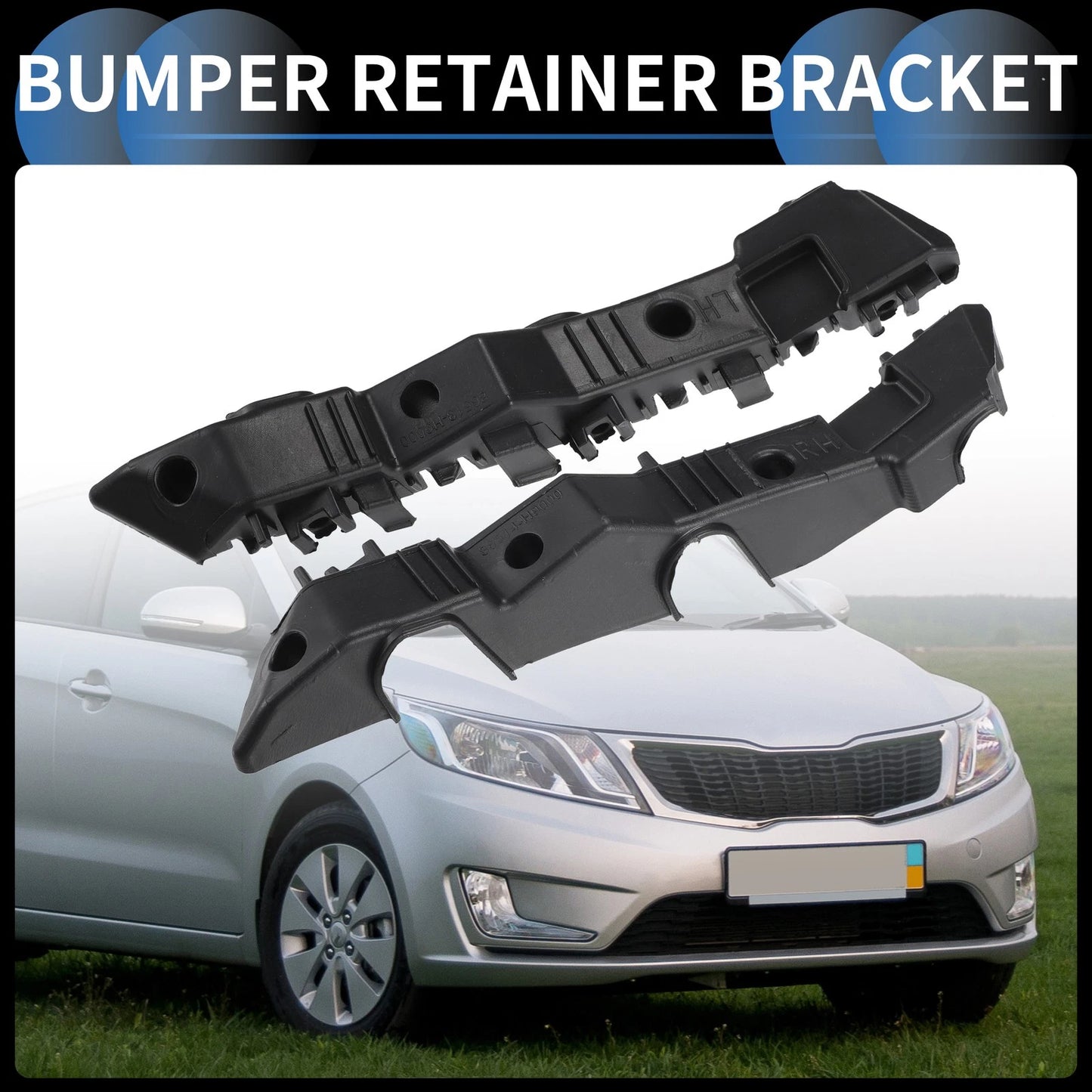 Front Bumper Retainer Bracket  for Kia Rio (2018-2020) Black