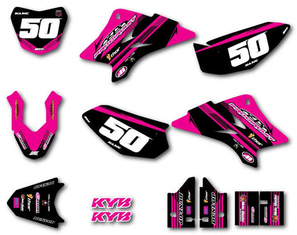Custom Graphics Pink Sticker Kit Decals for Yamaha TTR 50 (2006-2023)